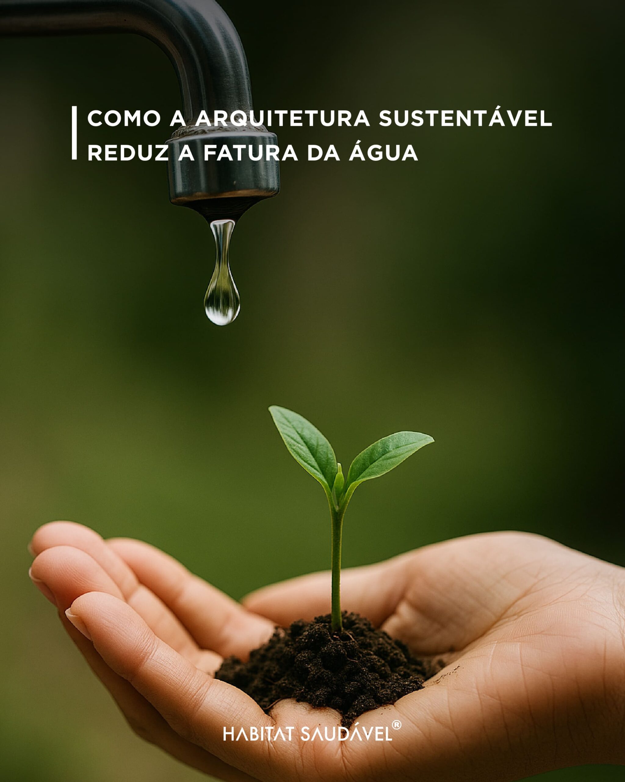 Arquitetura Sustentavel reduz fatura de agua